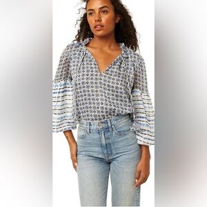 NWT Misa Los Angeles Renata Top Chiffon Blouse size Medium